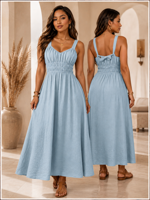Blue Haven Smocked Midi Dress