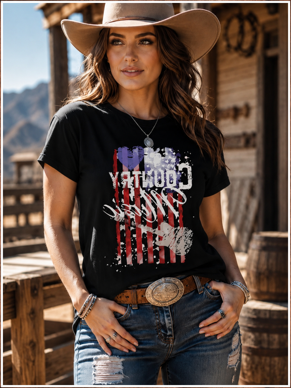Country Music Americana Graphic Tee