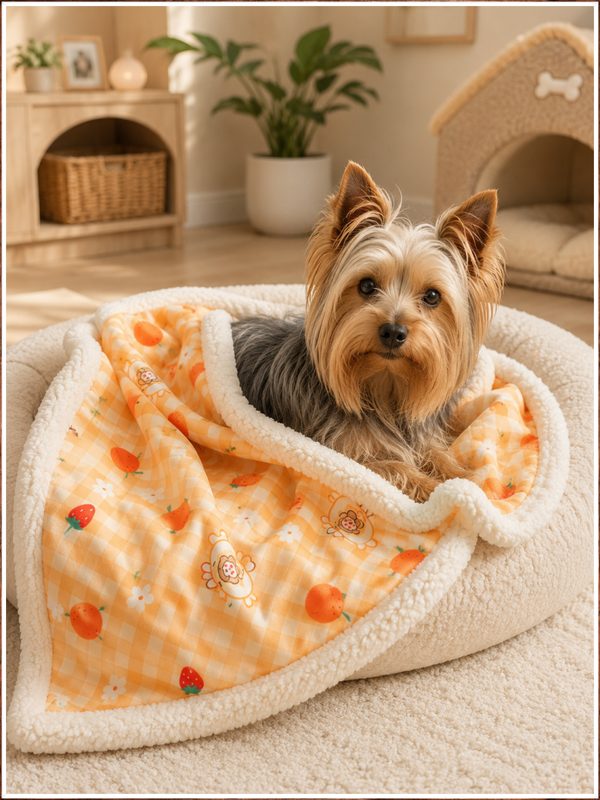 🧡 Sherpa Snuggle Pet Blanket 🐾