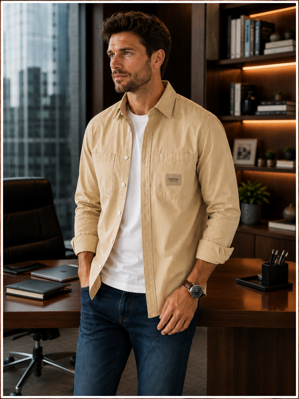 Executive Comfort Cotton Button-Up Shirt