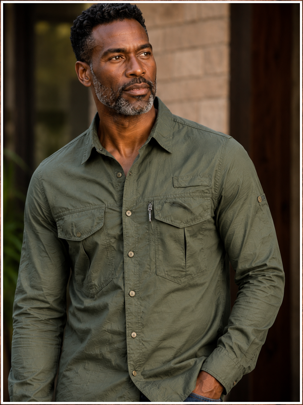 Trail Master Nylon Utility Button-Up Shirt