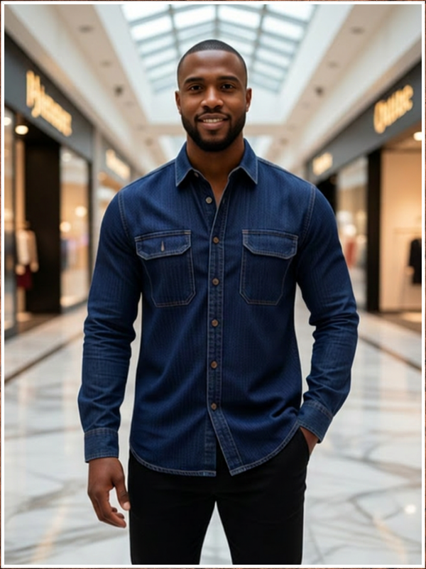 Heritage Wash Denim Button-Up Shirt