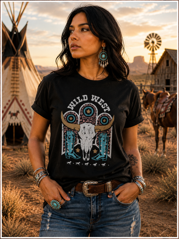 Wild West Longhorn Graphic Tee
