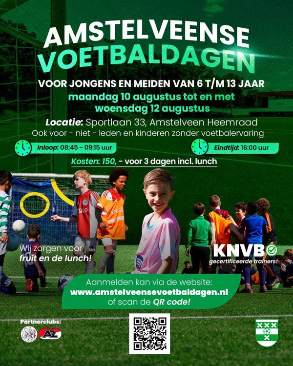 Voetbal driedaagse zomervakantie