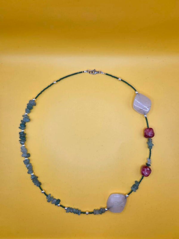Ketting aventurijn en agaat