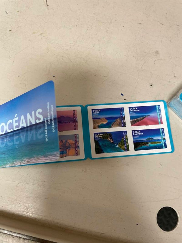 Carnet 12 timbres oceans