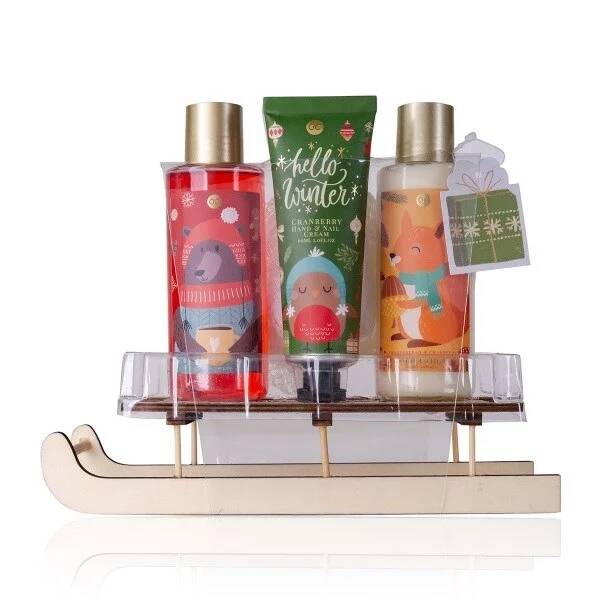 Badset HELLO WINTER met houten slee 23ACC6056528
