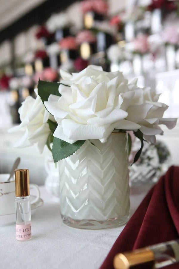 Cote Noire Herringbone Flower Cream witte vaas 64CNHCF02