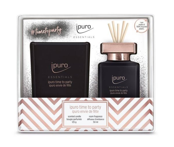 Essentials diffuser 50ml + kaars 125g Time to party 26IFC1472