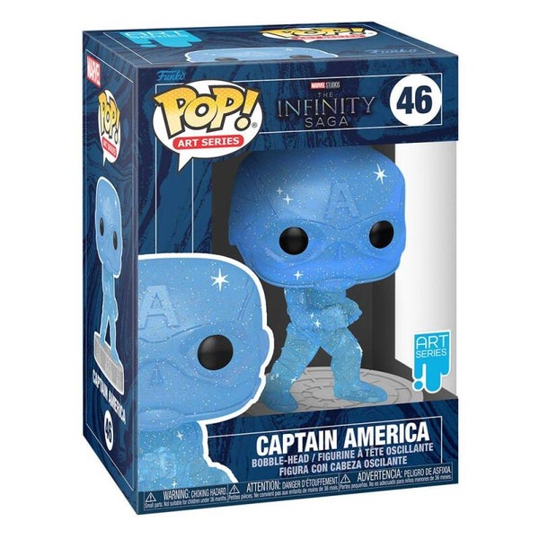Infinity Saga POP! Artist Series Vinyl Figure Captain America (Blue)