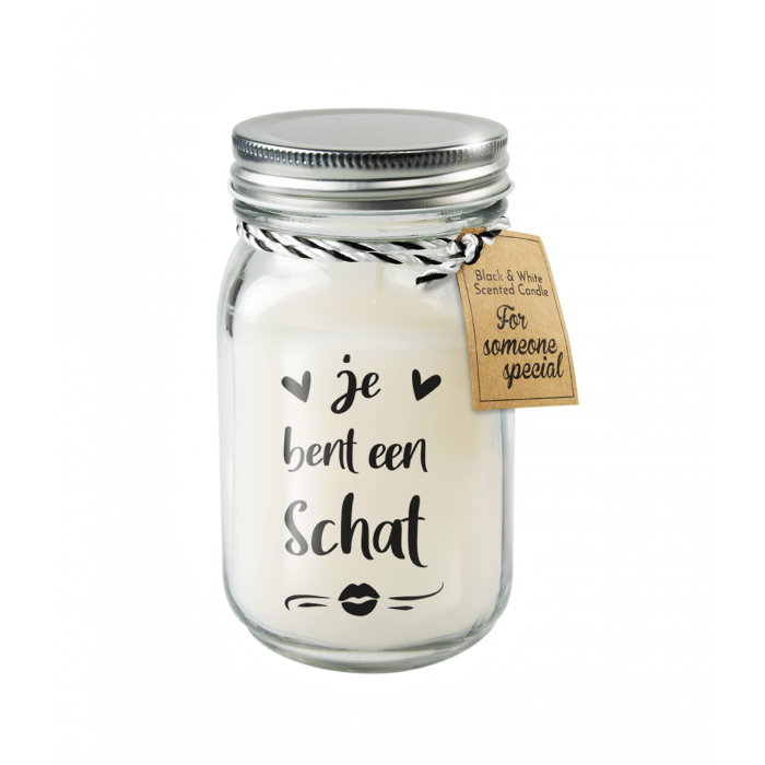 Black & White scented candles - Je bent een schat