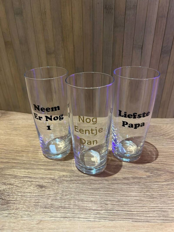 Bierglas gepersonaliseerd met eigen tekst