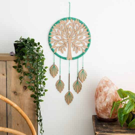 Handgemaakte Dromenvanger- Levensboom / Tree of Life Hout