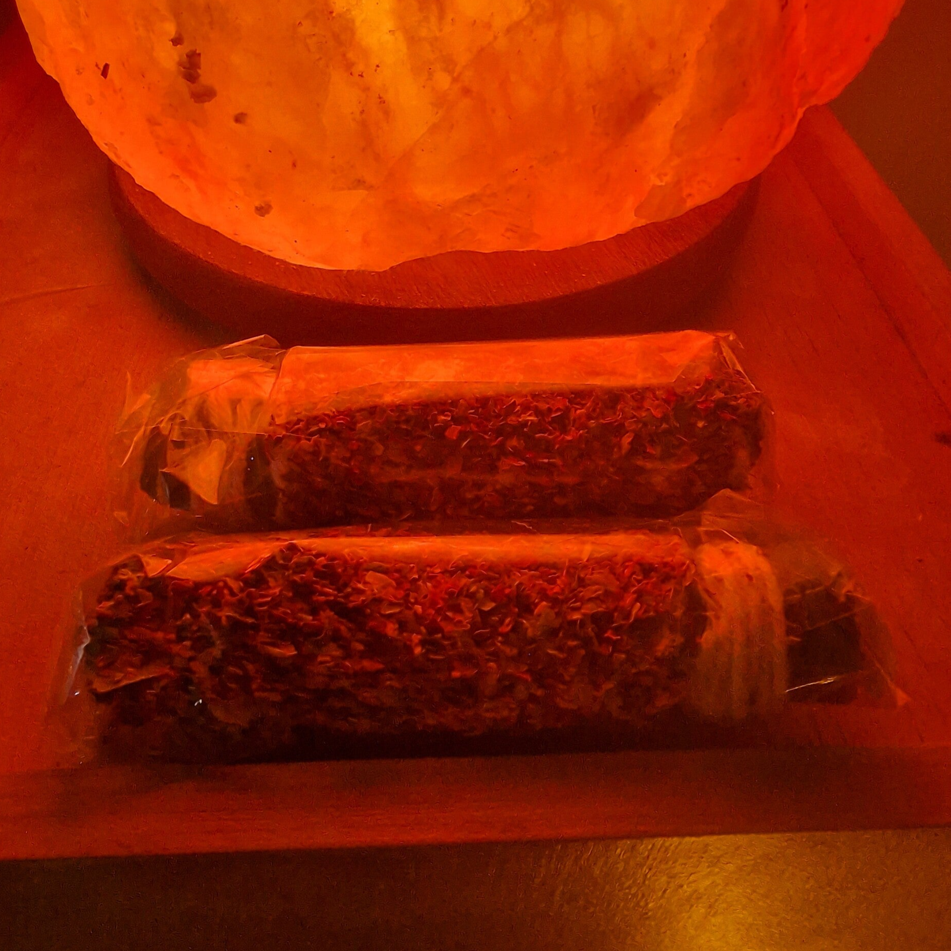 Salie met rozenblaadjes