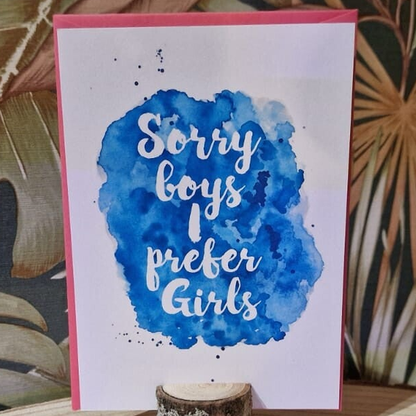 Sorry Boys I Prefer Girls kaart