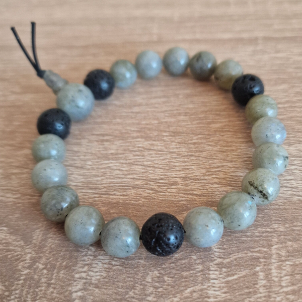 Labradoriet powerbead heren