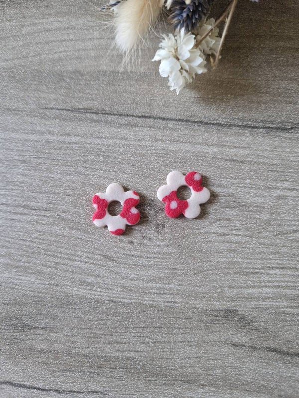 Pampilles Marie fleur rouge,