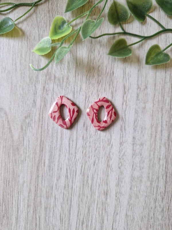 Pampilles Losange rosé et bordeaux,