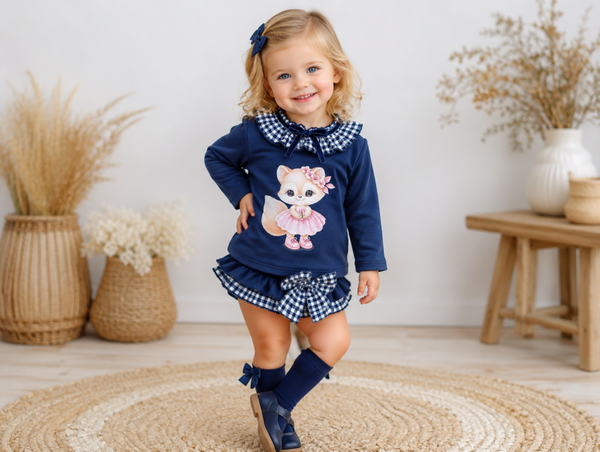 CONJUNTO ZORRITO AZUL CUELLO LAZO