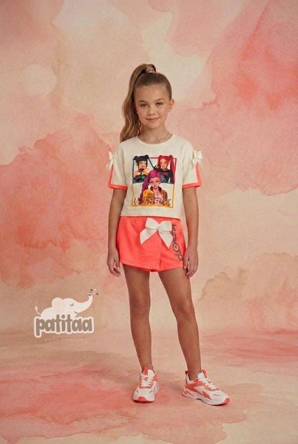 KPOP CORAL FALDA PANTALON