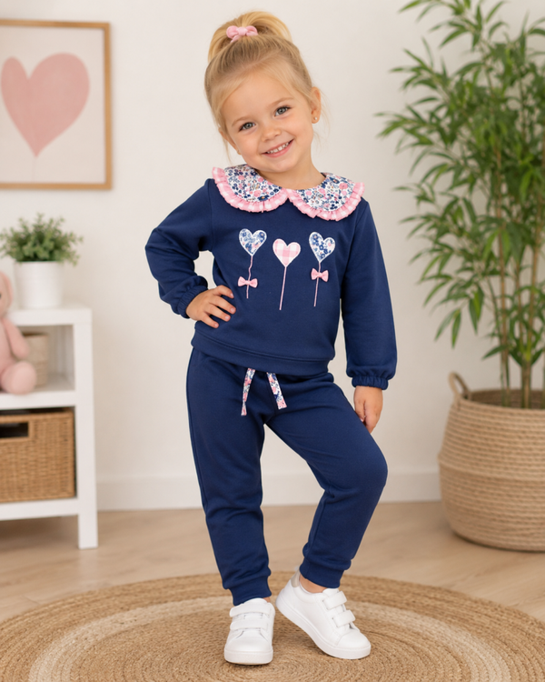 CHANDAL CORAZONES AZUL MARINO