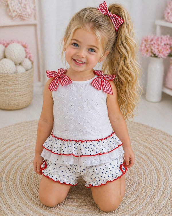 CONJUNTO PERFORADO TOPOS VICKY ROJO