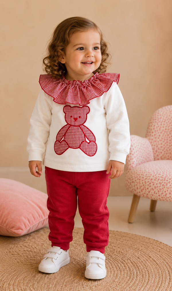 CHÁNDAL OSITO ROJO CON CUELLO VICKY