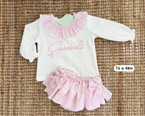 CONJUNTO CURRICOCA ROSA Y BLANCO