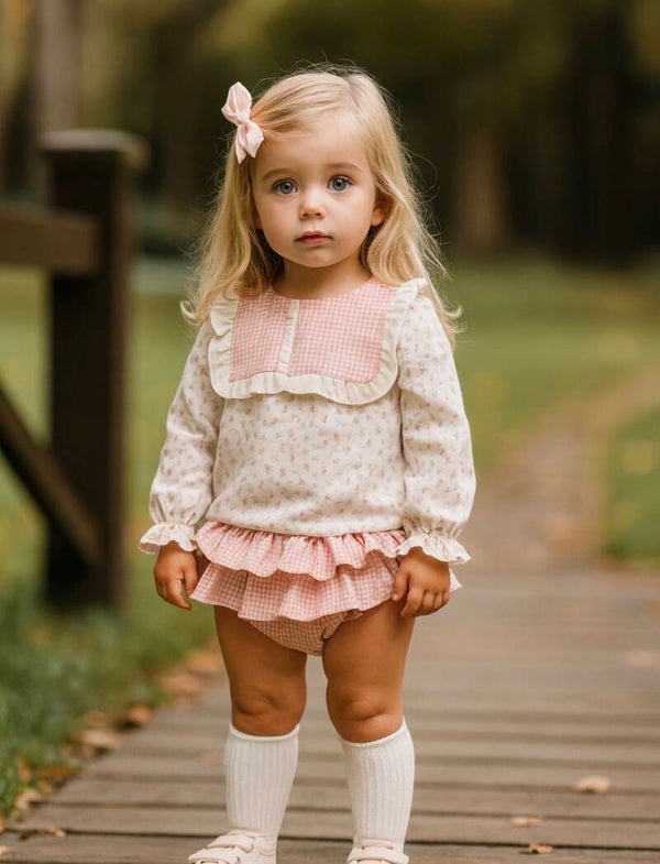 Conjunto Vicky Rosa flores