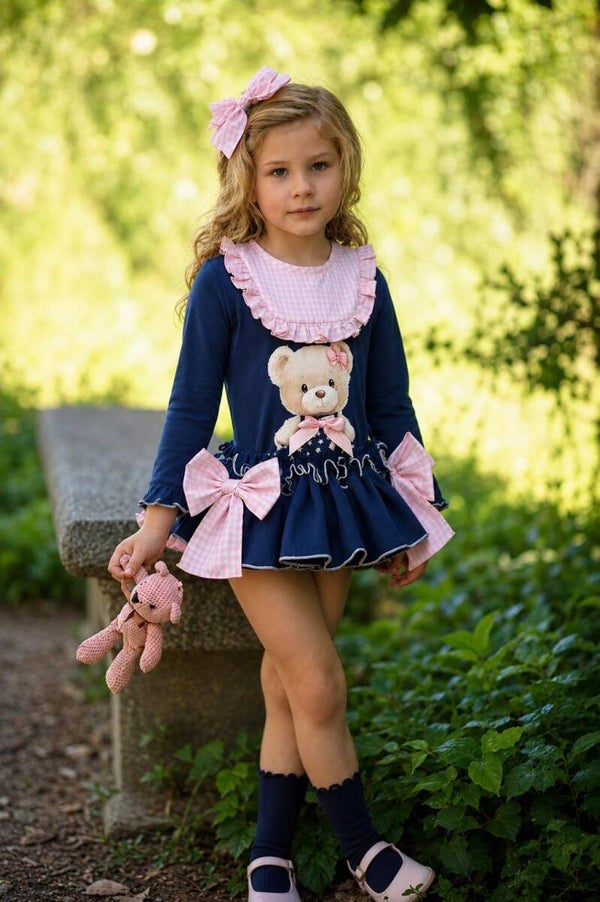 CONJUNTO COSTURA OSITO VICKY ROSA
