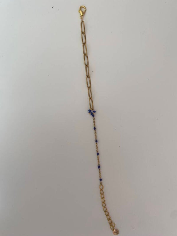 Blauw met gouden armband!💙💛