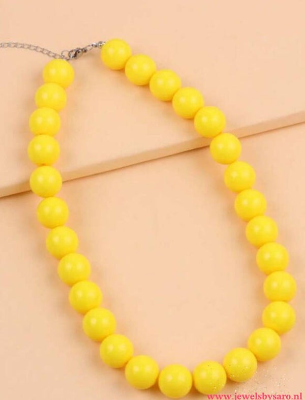 Bubble ketting geel
