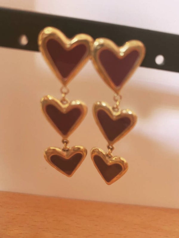 Lange hart oorbellen