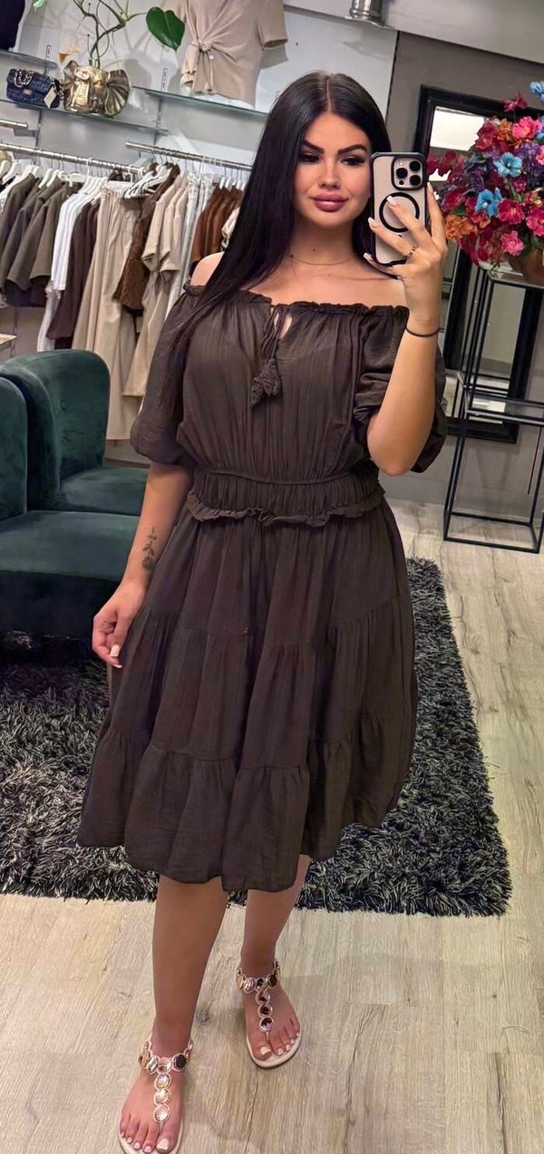 Jurk Julia dark brown