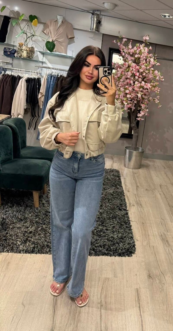 Suède Bomber beige