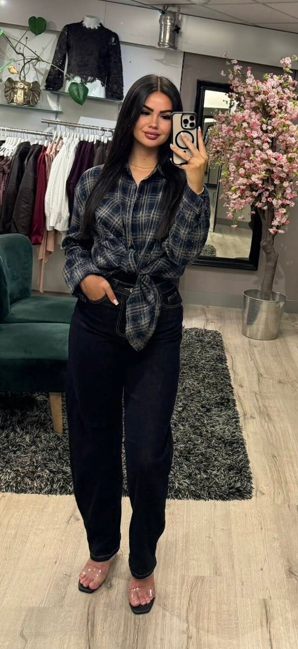 Sparkle blouse blauw