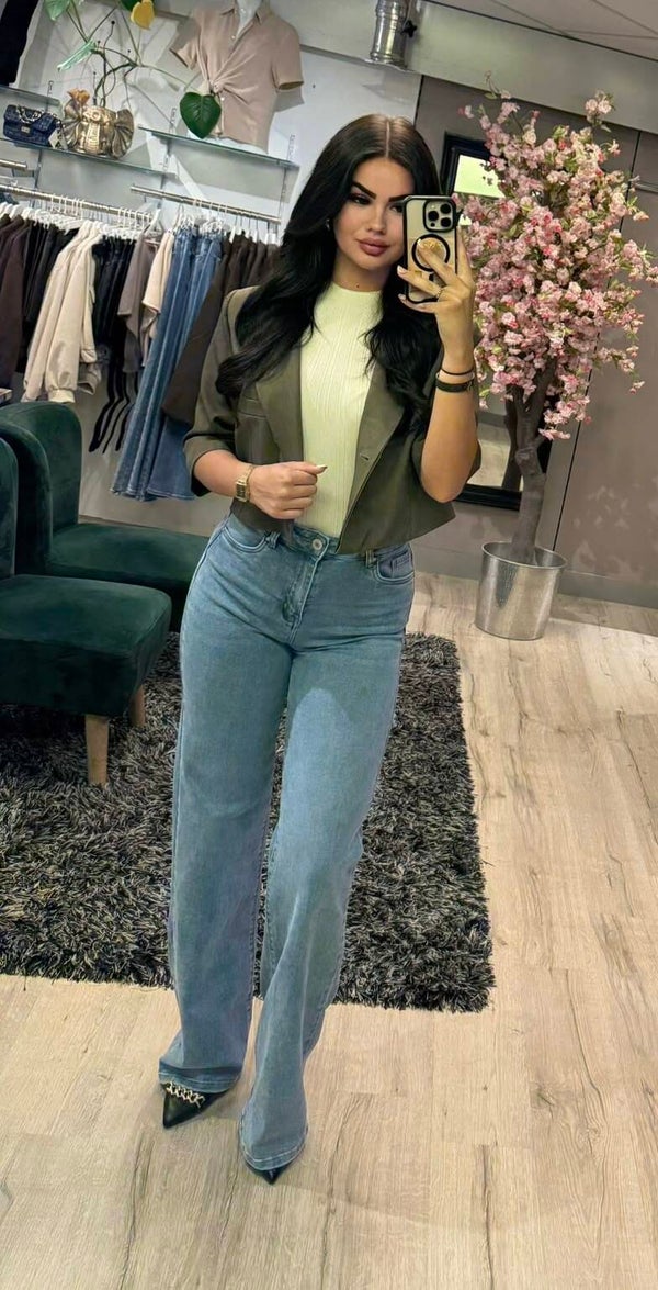 Short blazer bruin