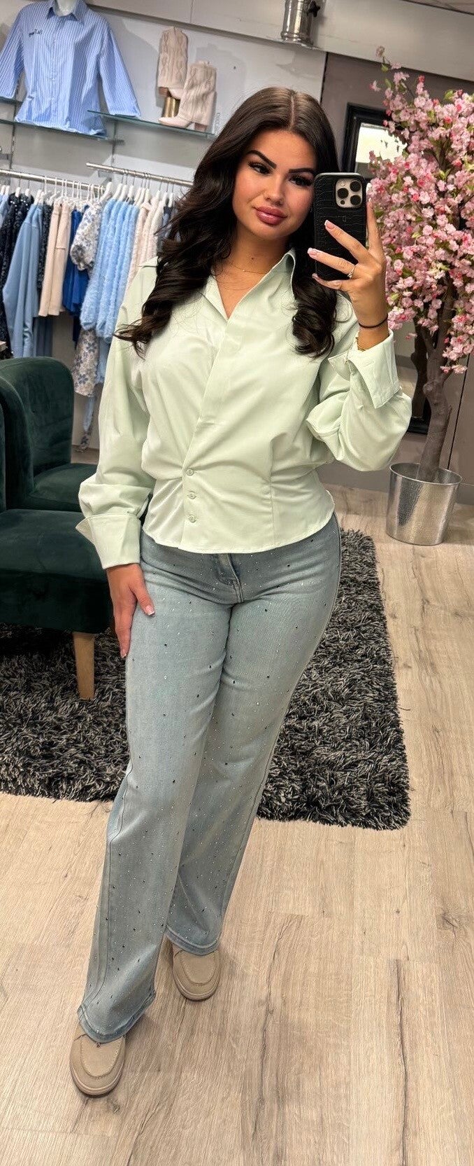 Blouse Dai soft green