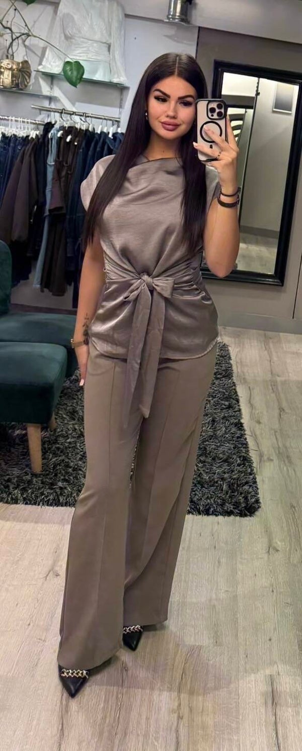 Tall pantalon taupe