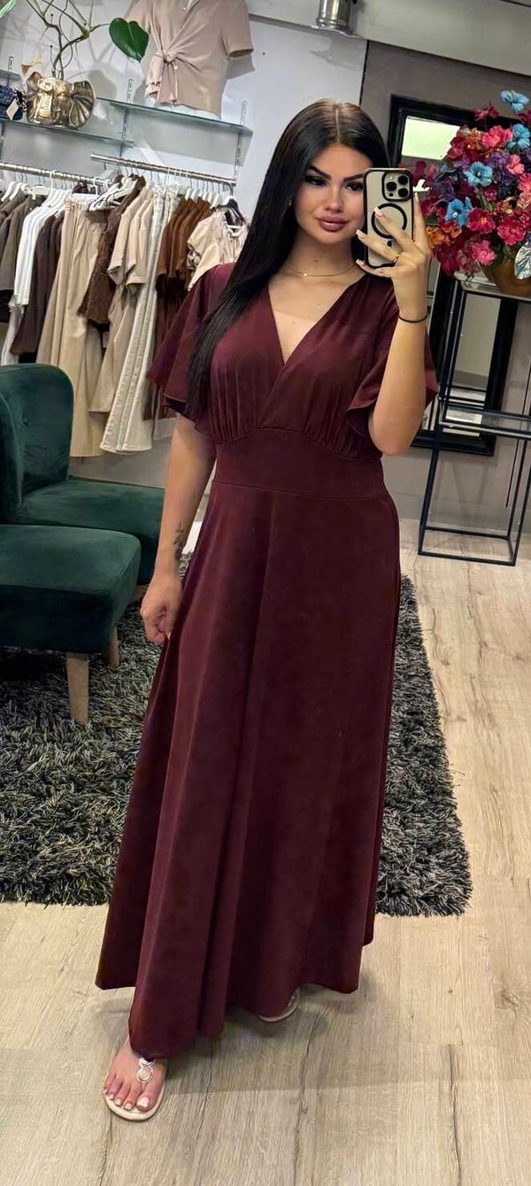 Travel jurk bordeaux