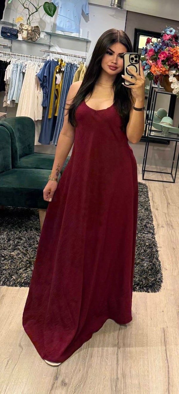 Beach Dress Bordeaux