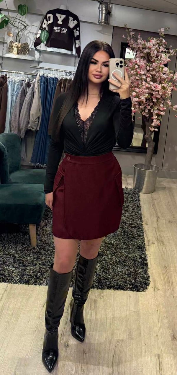 Cargo rok bordeaux