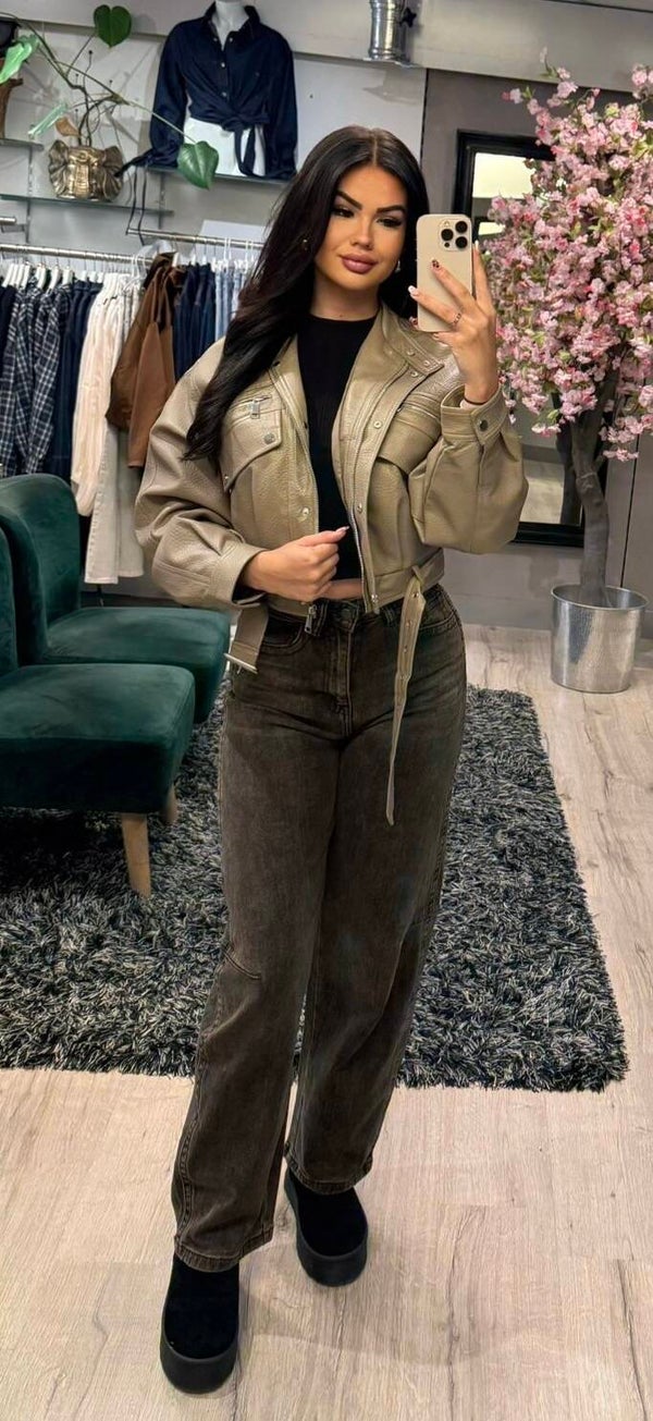 Ballon jeans bruin