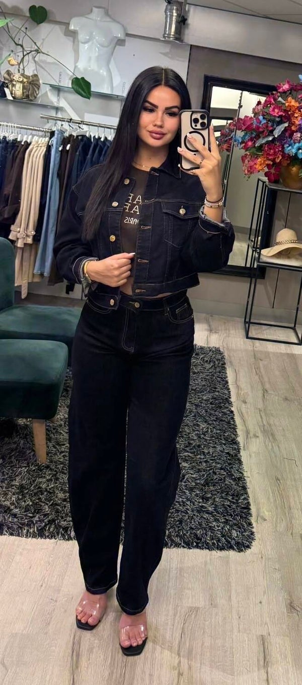 Barrel jeans dark denim