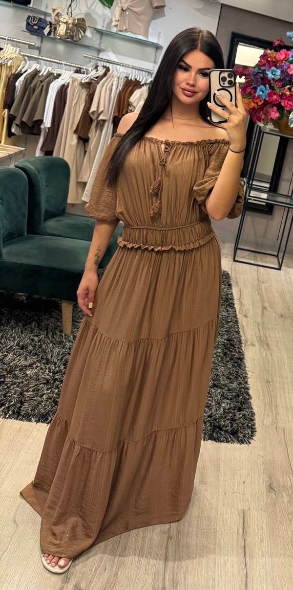 Jurk Olivia licht bruin