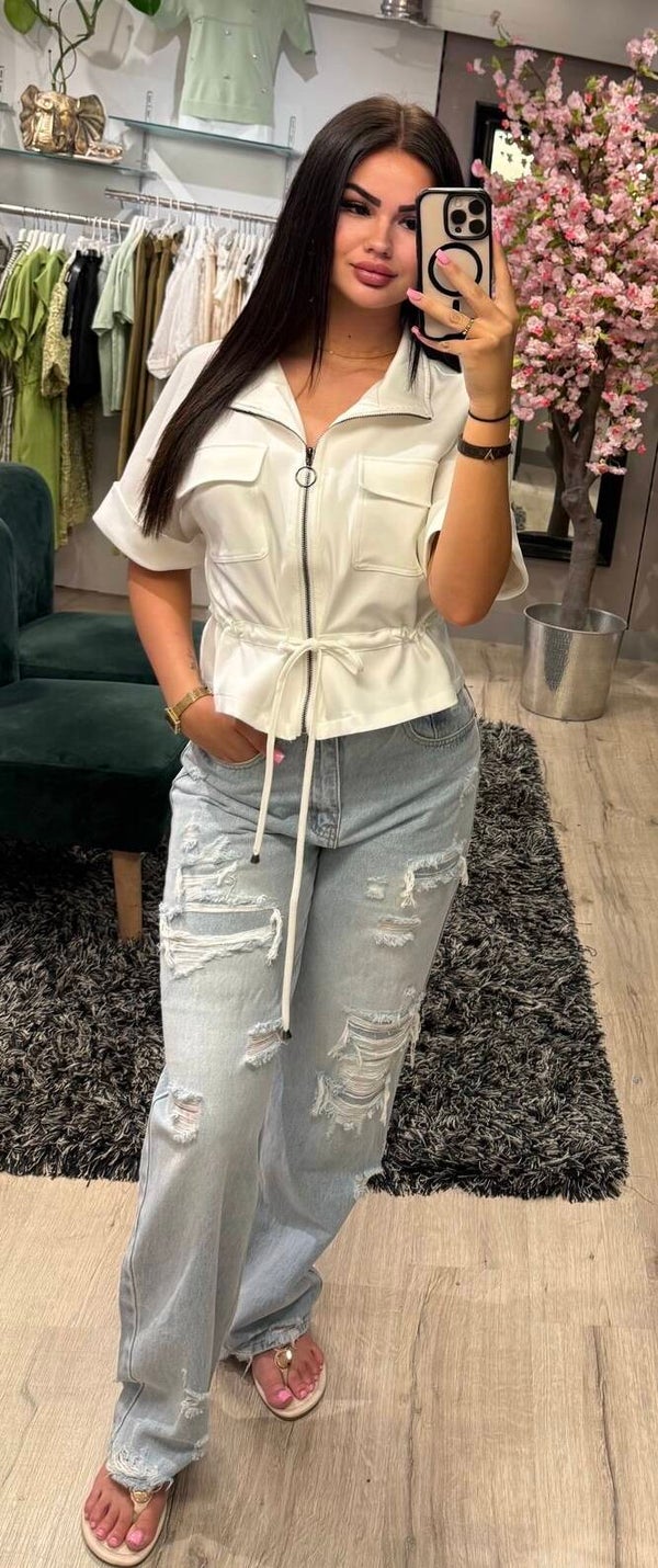 Gilet blazer wit