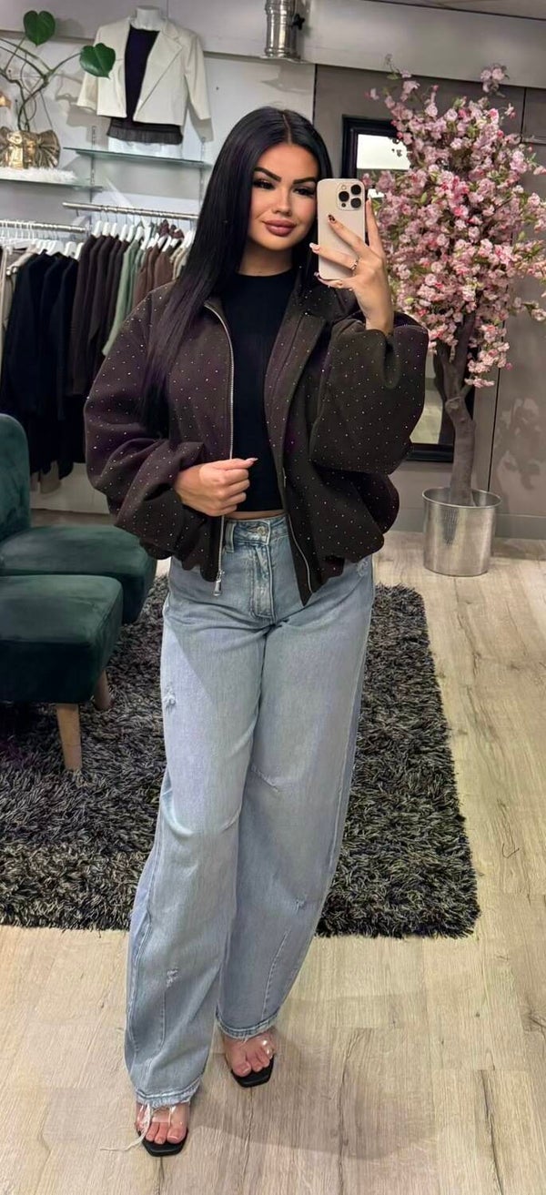 Sparkle Bomber bruin