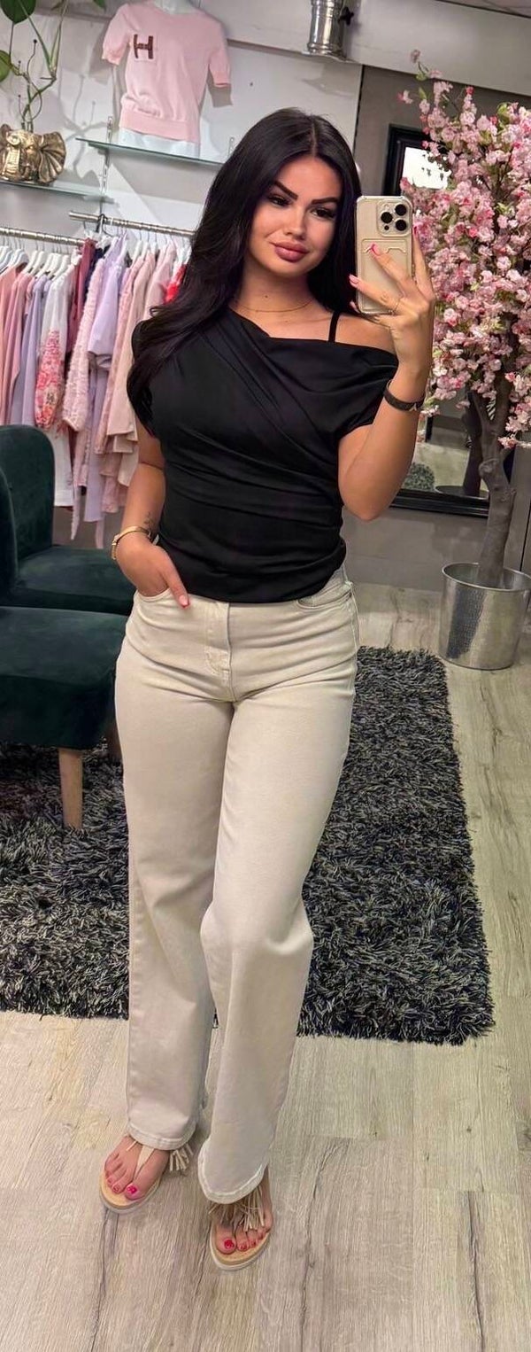 Travel top zwart