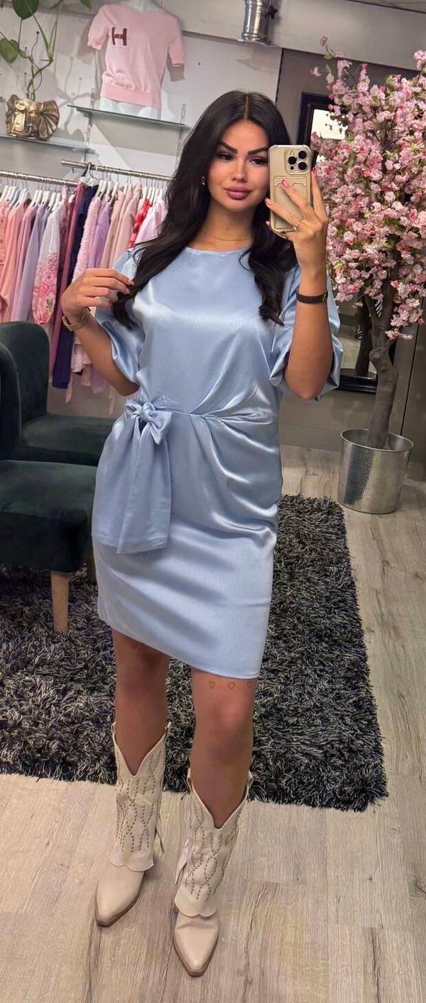 Satijn Dress blauw