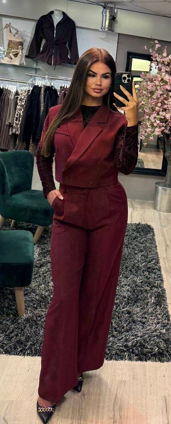 Pantalon bordeaux